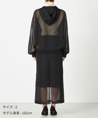 NAVE 【Nave・洗える】シアーニット パーカー ブラック系