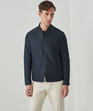 GOTAIRIKU 新素材【洗える/シワになりにくい/ストレッチ】カラミプリント MA-１ブルゾン ネイビー系8