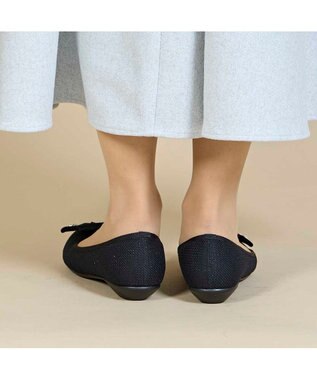 ing <Pitti>2WAYターバンリボンモールドソールパンプス ブラック