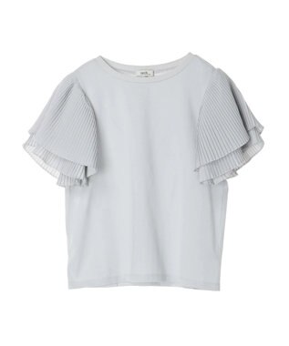 earth music&ecology プリーツフレアプルオーバー Ice Gray