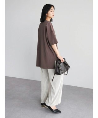 Green Parks 多段ロゴ半袖チュニック Brown