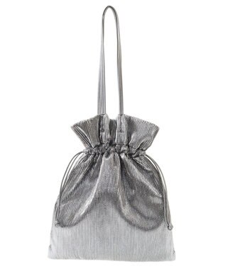 Green Parks ａｎｄｍｉｋｋａ．　メタリックプリーツトートバック Black Silver