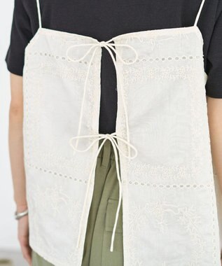 Green Parks 前後２ＷＡＹレース刺繍ビスチェ Ivory