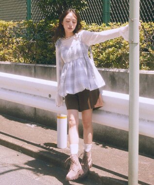 earth music&ecology フロッキードットメロープルオーバー Ivory