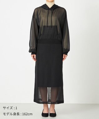 NAVE 【Nave・洗える】シアーニット パーカー ブラック系