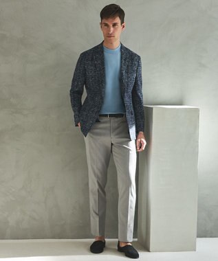 GOTAIRIKU 仕事で着られる綿パン【吸水速乾/ストレッチ/折り目加工】クールマックスコットンパンツ_ノータック（26年モデル） ライトグレー系