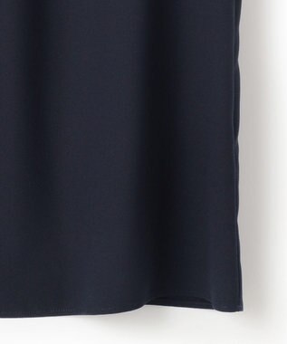 23区 L 【洗える】ジョーゼット フリル ブラウス ネイビー系