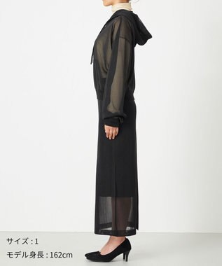 NAVE 【Nave・洗える】シアーニット パーカー ブラック系