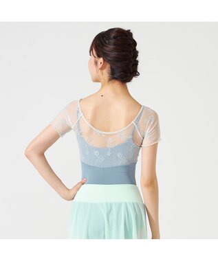 Chacott ハーフスリーブレオタード ターコイズブルー