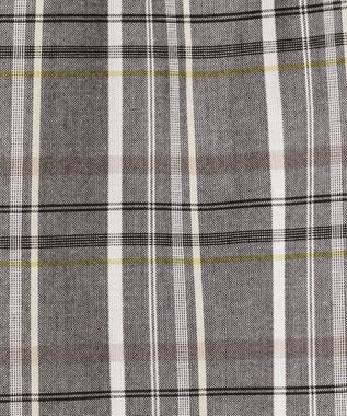 J.PRESS LADIES 【洗える】シアーストライプ＆チェック ブラウスライク カットソー グレーチェック系