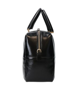 INTER-CHAUSSURES 【CHRISTIAN VILLA】ボックスシルエットレザーハンドバッグ ブラック