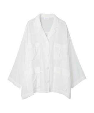 Green Parks ■ＥＳＣＡＲ　シアーミリタリージャケット Off White