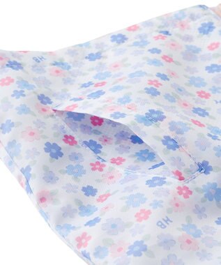 MIKI HOUSE HOT BISCUITS 【80-120cm】 総柄 はっ水 ウインドブレーカー サックス