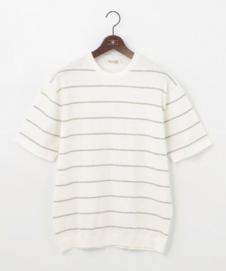 JOSEPH ABBOUD MOUNTAIN 【SPACE／UNISEX】OGコットンストレッチボーダー ニットTシャツ