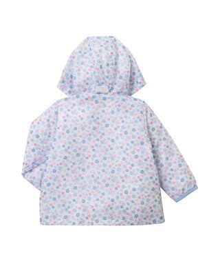 MIKI HOUSE HOT BISCUITS 【80-120cm】 総柄 はっ水 ウインドブレーカー サックス