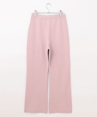 #Newans 【洗える】セミフレアニットパンツ ピンク