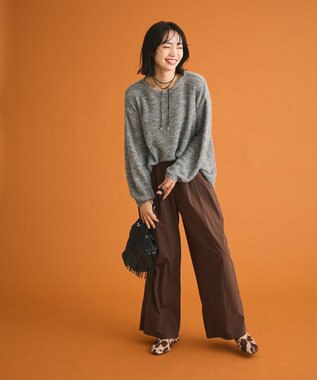 Green Parks ＲＵＰＩＳ．アニマル柄スクエアトゥミュール Brown