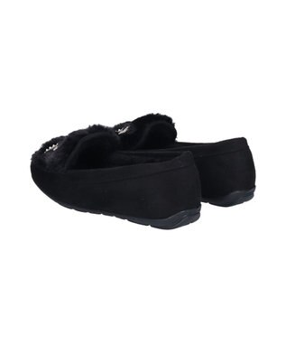 Bridget Birkin 【Bridget Birkin】キラキラリボンムートンシューズ ブラックスウェード