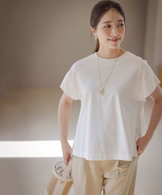 組曲 バックフリル カットソー ホワイト系