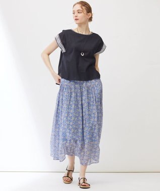 23区 【Indian Factory】コットンボイル スカート サックスブルー系5