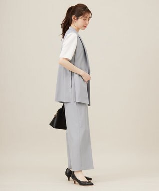 ANY SIS 【UVカット・接触冷感・吸水速乾】スマートビューティストレッチ  ジレ ブルーグレー