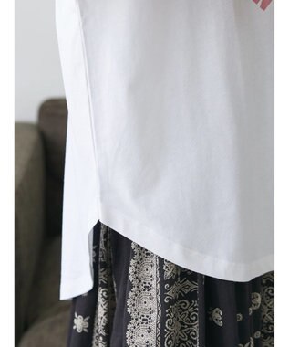 CRAFT STANDARD BOUTIQUE シルケット天竺　ロゴＰＴ裾ラウンドチュニックＳ／Ｓ Off White