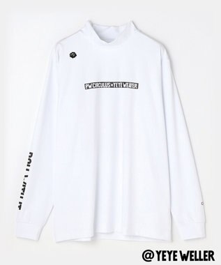 PW CIRCULUS 【UNISEX】【コラボアイテム】Yeyeコラボ ロングスリーブモックネックT ゴルフ ホワイト系3