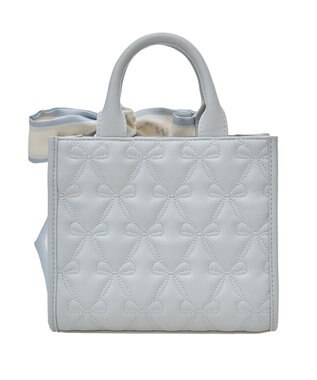 Maison de FLEUR EC限定スカーフ付リボンキルティングバッグ Grayish Blue