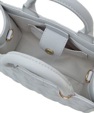 Maison de FLEUR EC限定スカーフ付リボンキルティングバッグ Grayish Blue