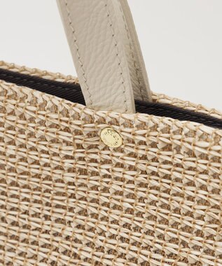 russet スリム2WAYトートバッグ <ナイロンラフィア>(CE-1717-WEB) Ivory