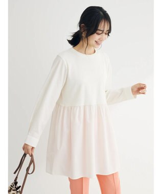 Green Parks リブドッキングカットソーボリュームチュニック