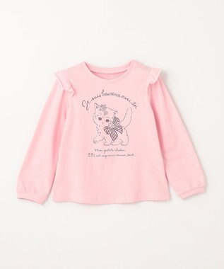 ANY KIDS 【WEB限定】7days プリント Tシャツ ピンク×ネコ