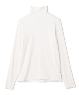 UNFILO 【暖かさ＆着心地の良さで大ヒット】コットンカシミヤ タートルネックカットソー オフ