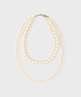 GRACE CONTINENTAL ミックスパールボリュームネックレス ホワイト