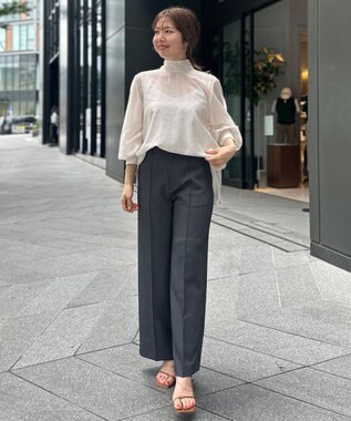 UNFILO イージーケア ボウタイ ブラウス オフ