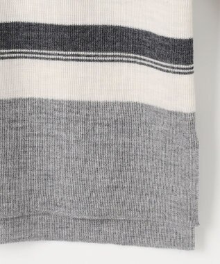 J.PRESS LADIES 【洗える】MULTI PITCH STRIPE ボーダー ニット ライトグレー系1