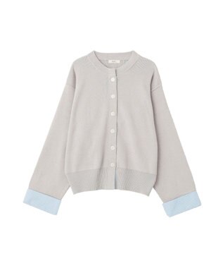 earth music&ecology フェイクレイヤードカーディガン Light Gray