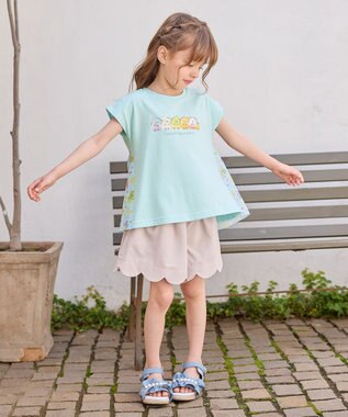 ANY KIDS 【WEB限定/すみっコぐらし】バックシャンTシャツ ライトブルー