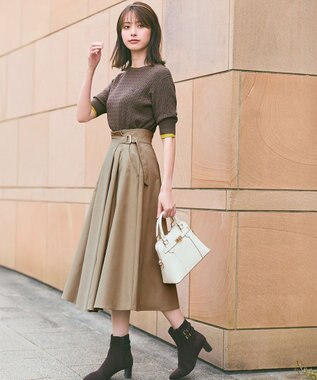 ANY SIS ケーブルニット プルオーバー モカ