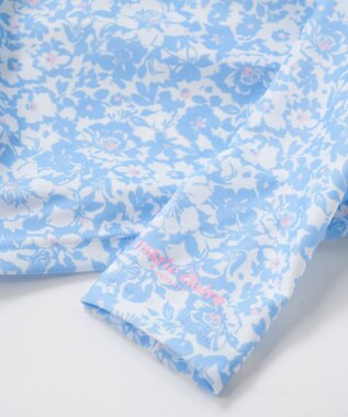 OP／FILA 【marie claire ENFANTS】フリル襟付き長袖ラッシュガード型水着 サックス