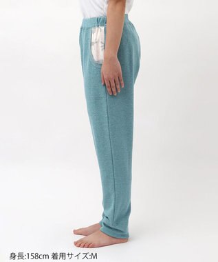 tsumori chisato SLEEP ツモリチサト ボトムス 10分丈 ルームウェア 綿100%(本体) レディース UOX586 /ワコール ブルー