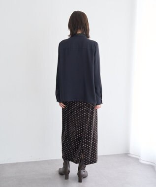 YECCA VECCA グリッタードットベロアナロースカート Brown