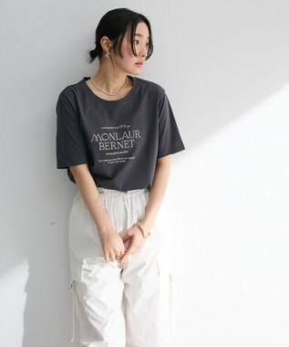 Green Parks ＢＰ　フェミニンロゴレギュラーＴシャツ Charcoal Gray