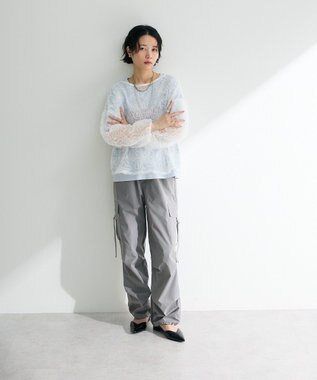 Green Parks ＢＰ　フェミニンロゴレギュラーＴシャツ Sax