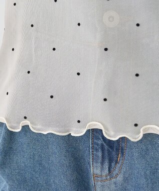 earth music&ecology フロッキードットメロープルオーバー Light Beige