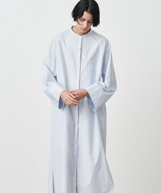 ATON GIZA STRIPE | バンドカラードレス SAX STRIPE