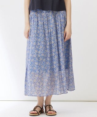 23区 【Indian Factory】コットンボイル スカート サックスブルー系5