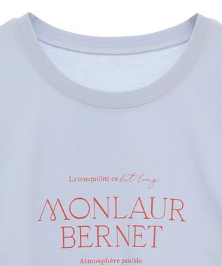 Green Parks ＢＰ　フェミニンロゴレギュラーＴシャツ Sax