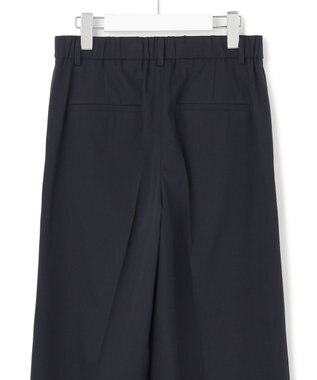 23区 S 【洗える】クリアストレッチ ワイドパンツ ネイビー系