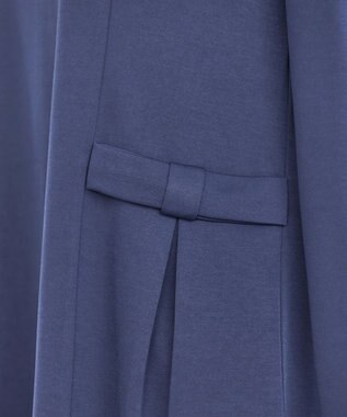 Tiaclasse L 【洗える】サイドリボンポンチチュニック ネイビー